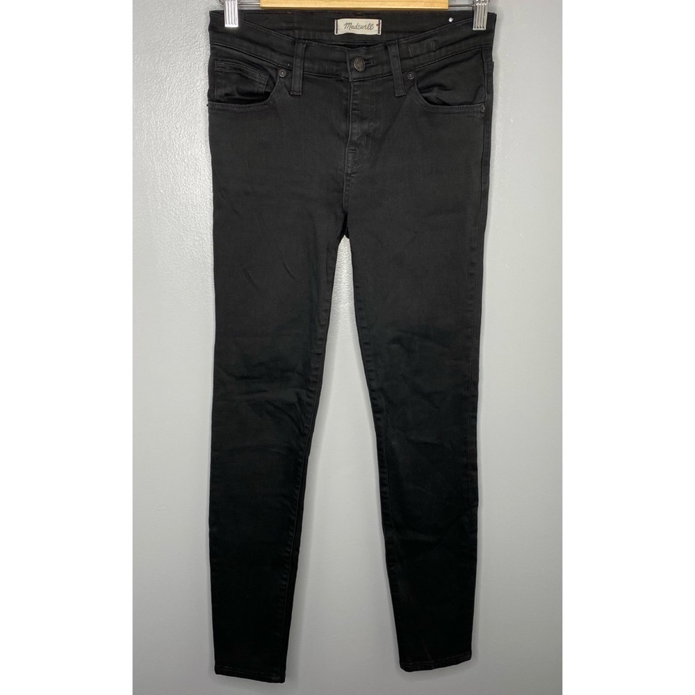 MADEWELL Black Frost 8” Black Denim Skinny Jeans - Picture 2 of 8